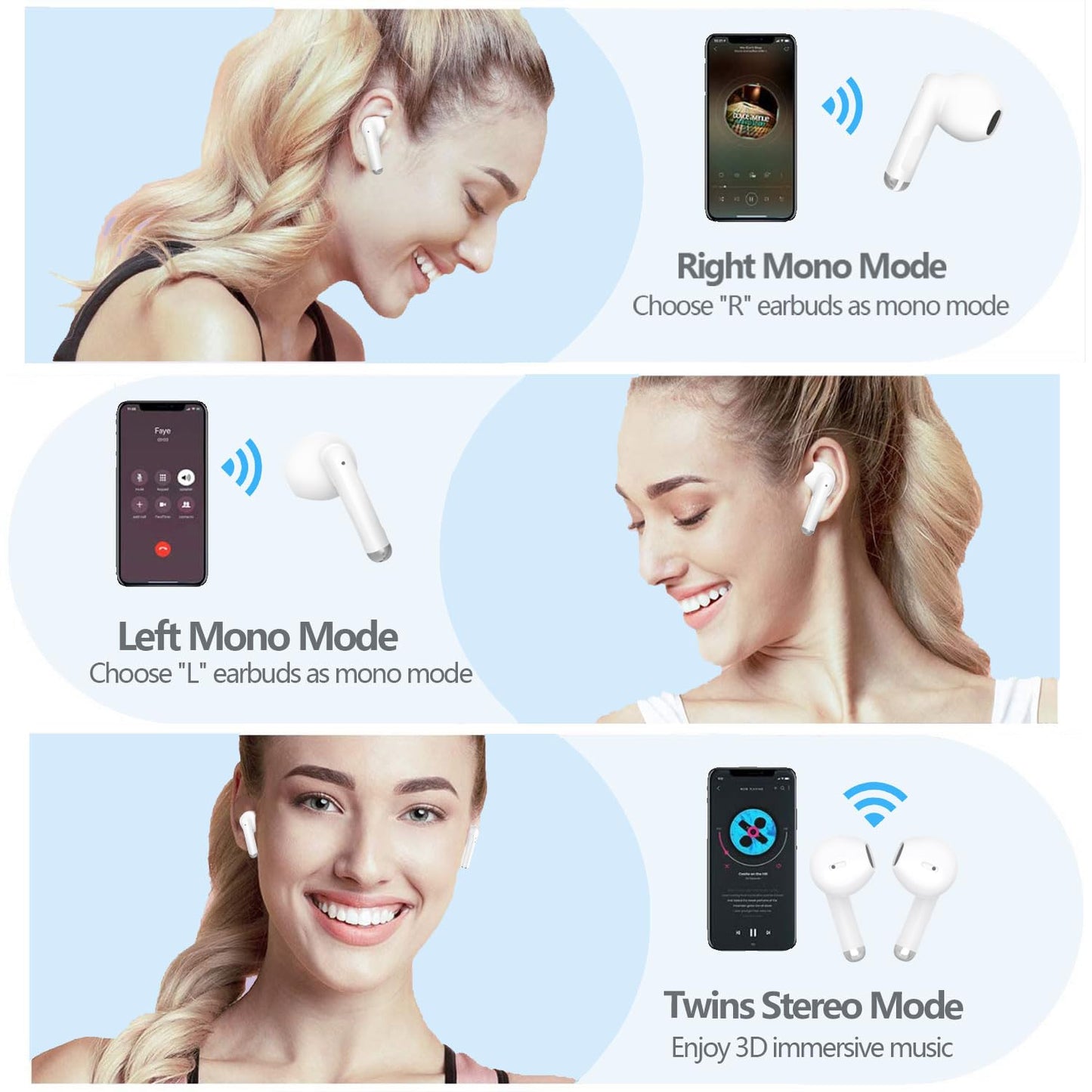 IDAKODU Wireless Ear Buds Airpods Pro, Bluetooth Headphones with Charging Case Included, Over 30 Hours of Battery Life, Effortless Setup…