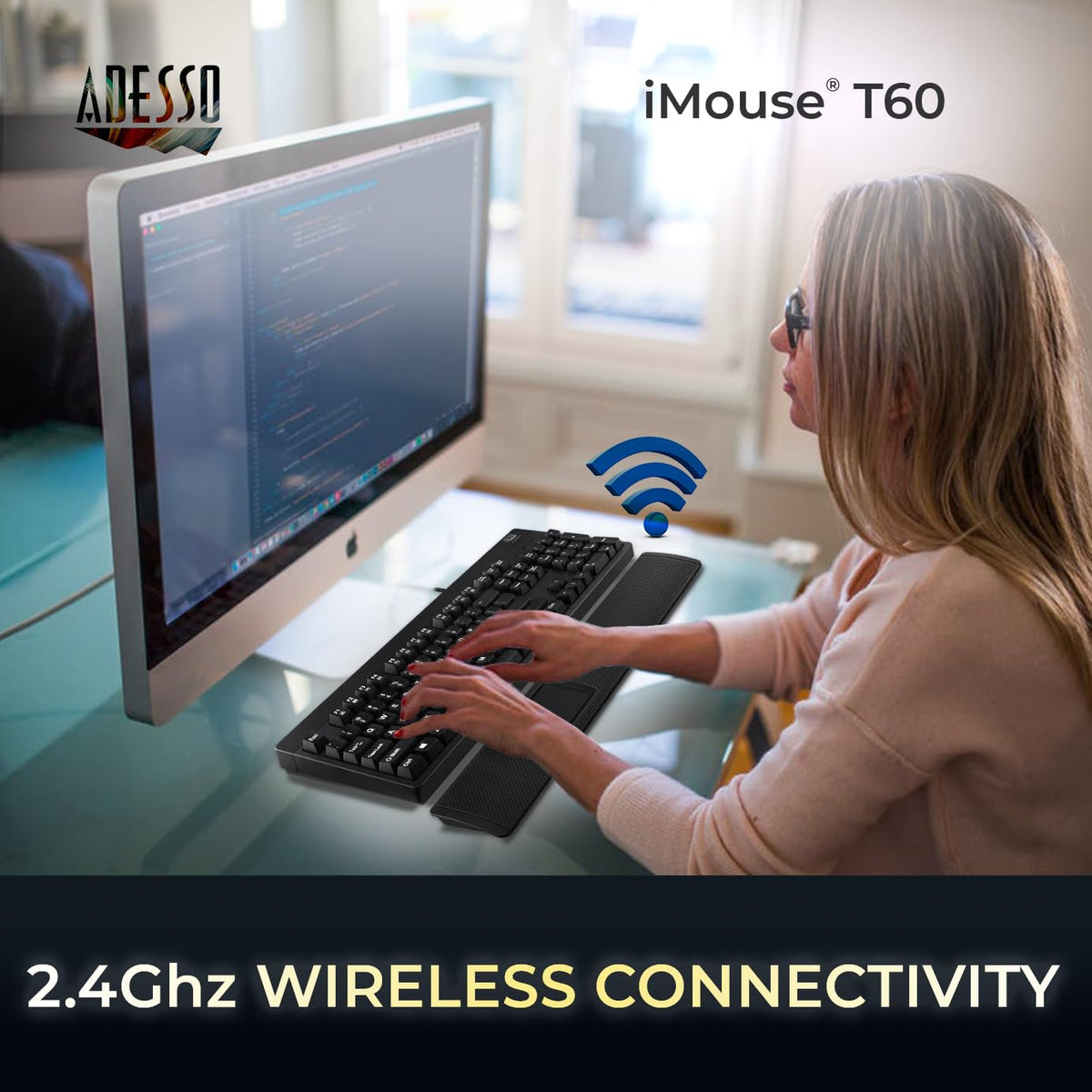 Adesso iMouse T60 2.4GHz USB Wireless Touchpad with Armrest