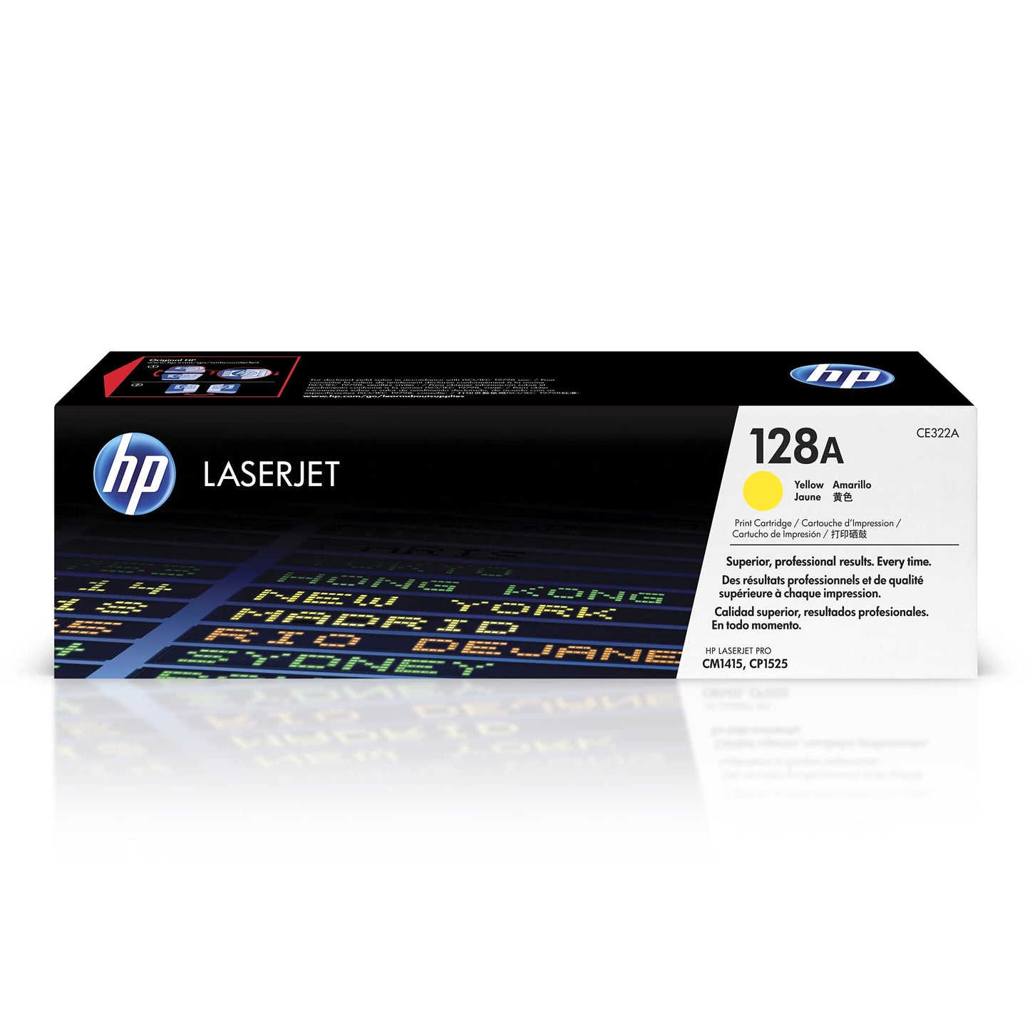HP 128A Yellow Toner Cartridge | Works LaserJet Pro CM1415 Color, CP1525 Color Series | CE322A