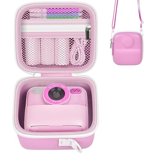 Boobowl Kids Instant Print Camera Case for Cimizi, for Masterbee, for Dylanto, for BOFIDAR, Portable Storage Bag with Shoulder Strap, Mesh Pocket