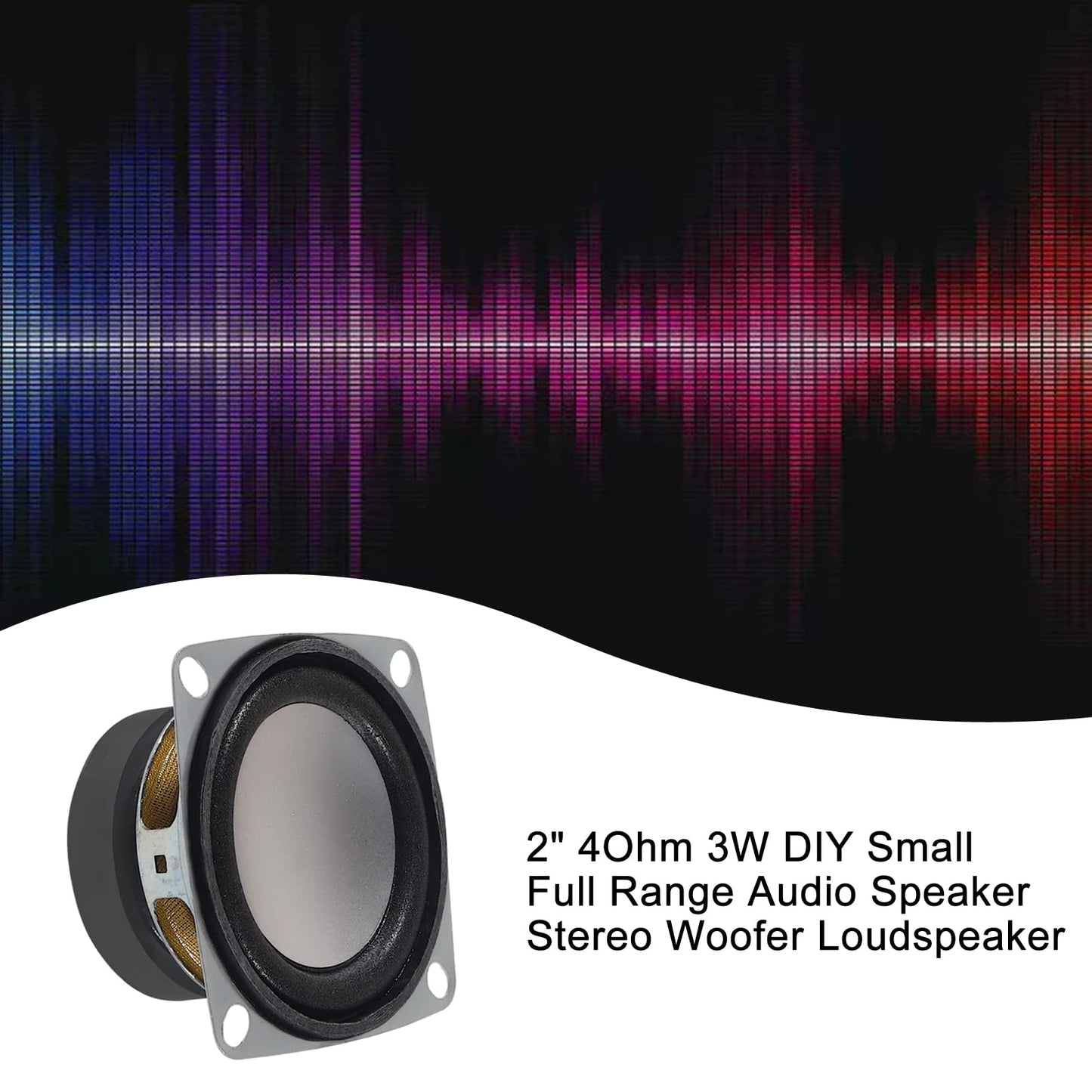 ACEIRMC 4PCS 2" 4Ohm 3W DIY Small Full Range Audio Speaker Stereo Woofer Loudspeaker for Arduino and DIY Speaker (A)