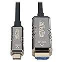 Tripp Lite USB-C to HDMI Fiber Active Optical Cable, 4K Video @ 60HZ (4:2:2), UHD, HDR, CL3 Rated, Black, 2.2 HDCP, 49 Feet / 15 Meters, 3-Year