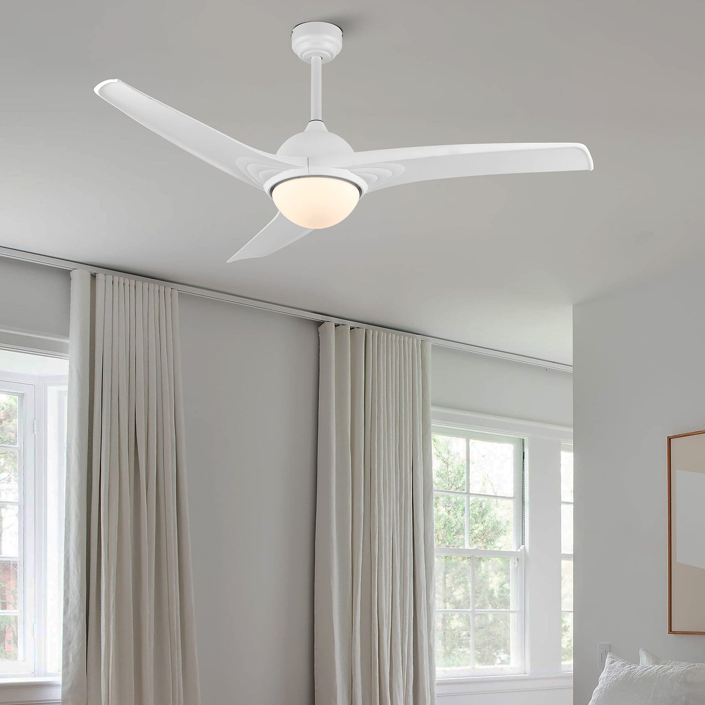 JONATHAN Y Sully 6-Speed LED Ceiling Fan 52", White