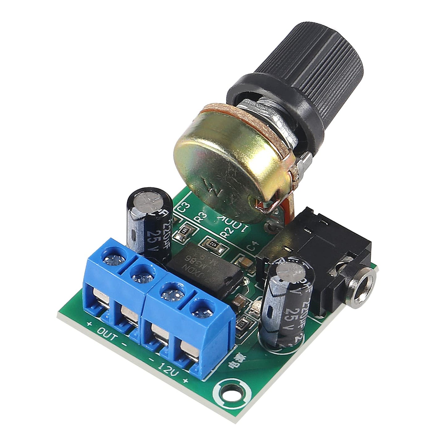 DWEII 4Pcs LM386 10W Mini Power Amplifier Board Audio Amplifier Module DC 3-12V Volume Adjustable Control