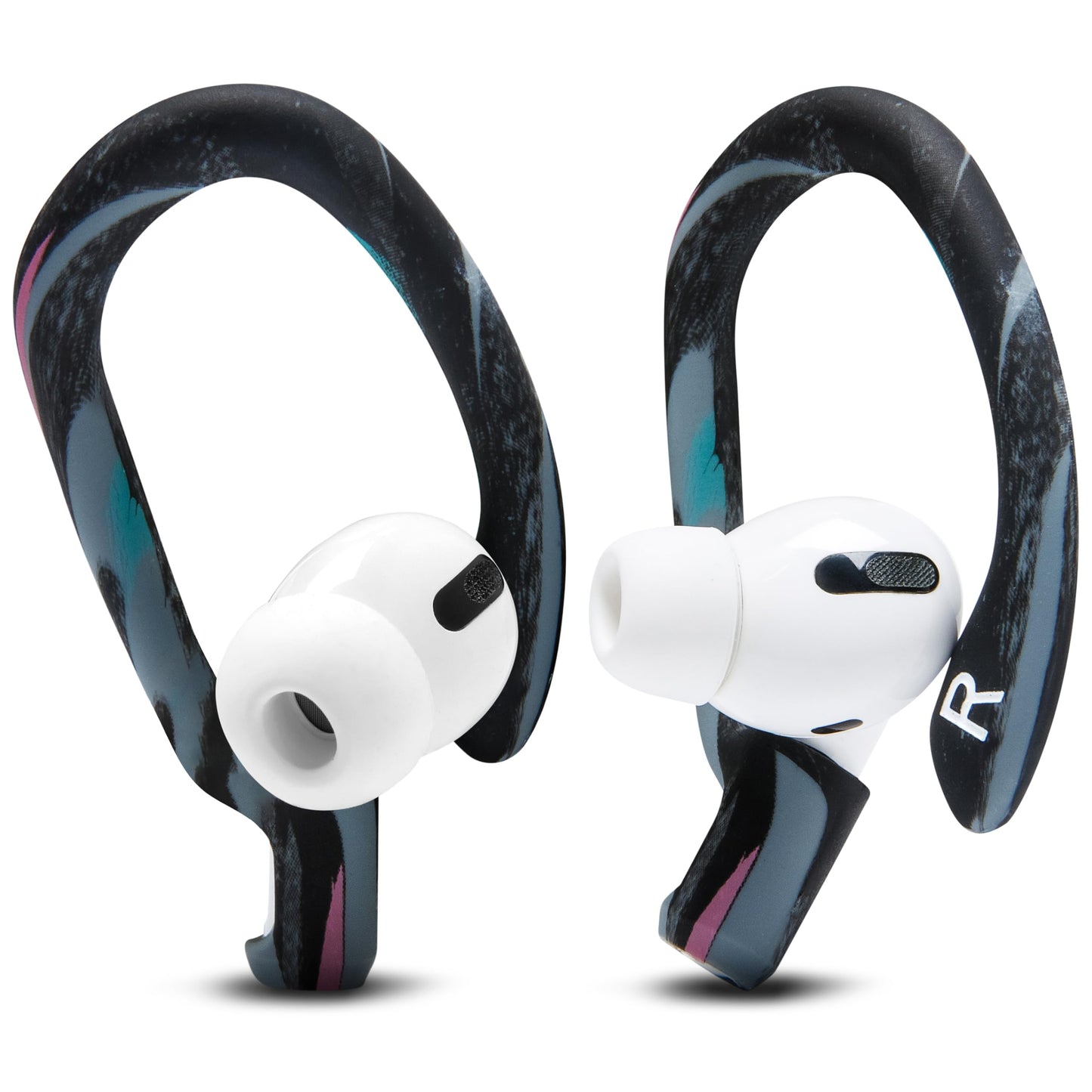 WC HookZ - Patented Upgraded Over Ear Hooks for AirPods Pro 1, 2 & AirPods 1, 2 & 3- Two Size Pairs Included in Package, Unique Left & Right Hook