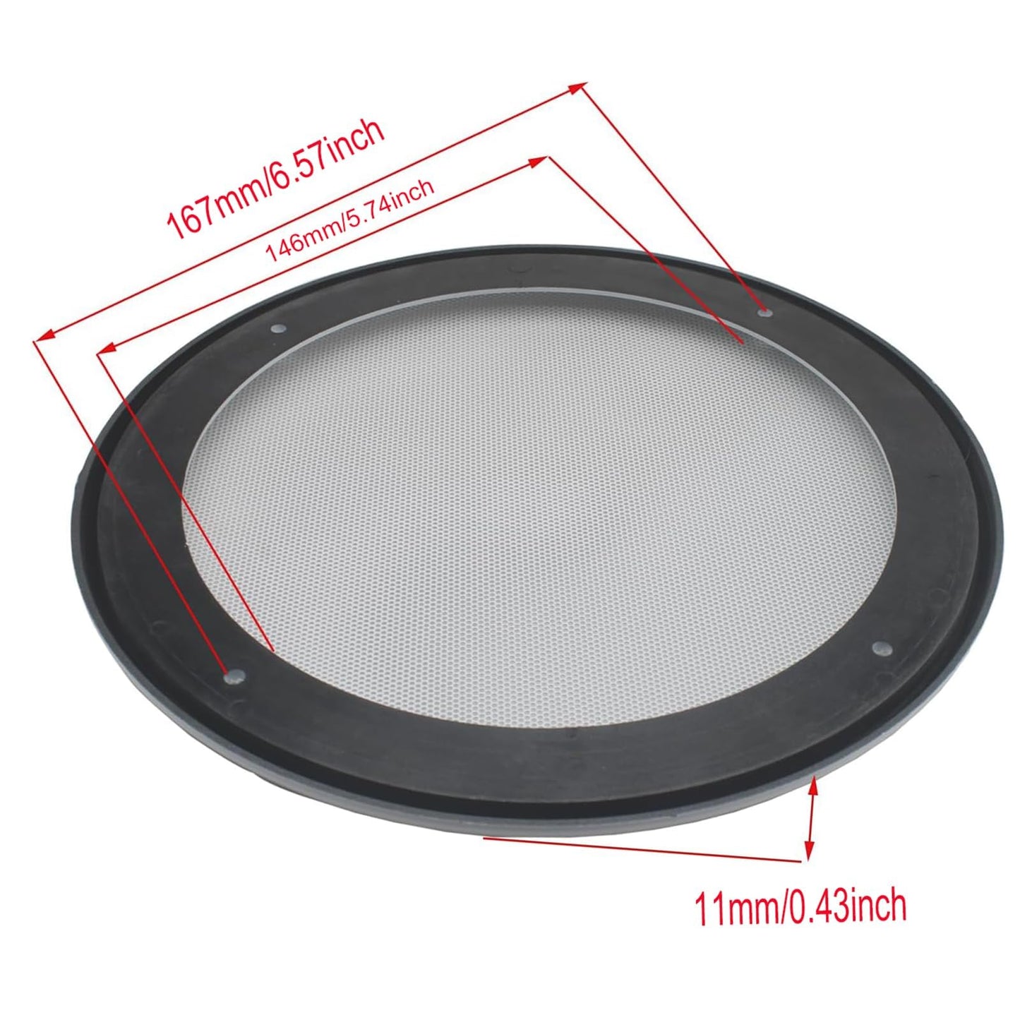 SYCZIOHU 2-Pack 6.5 Inch Round Ceiling Speaker Grilles White Decorative Mesh Cover with Screws for Home Speaker Protector Decorative Cover