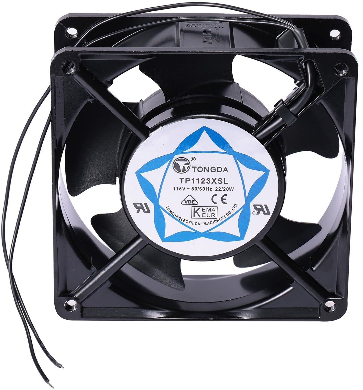 for TONGDA TP1123XSL Cooling Fan, 115V 22/20W 2-Wire AC AXIAL Fan TP1123XSL, 120×120×38mm 12038 50/60Hz