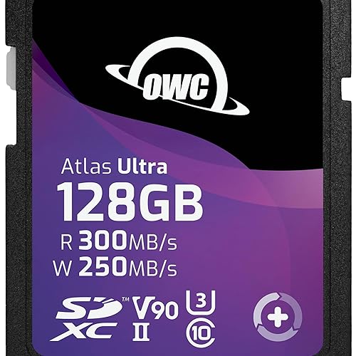 OWC Atlas Ultra 128GB SDXC UHS-II V90 Media Card