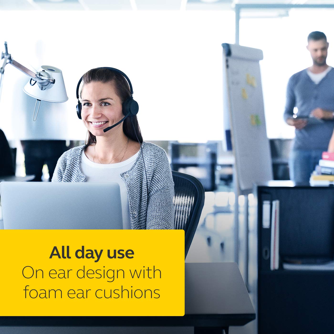 Jabra Evolve 20 MS Teams Wired Headset, Mono Telephone Headset for Greater Productivity, Superior Sound for Calls and Music, USB Connection, All Day