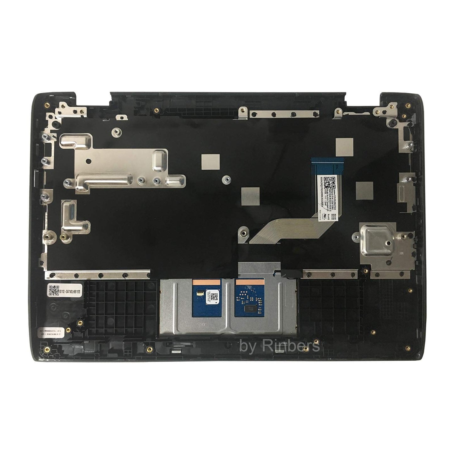 Rinbers Laptop Palmrest Upper Case with US Keyboard and Touchpad Assembly Replacement for Lenovo Chromebook 11 100e 81ER 5CB0R07036 (Not for 100E 2nd