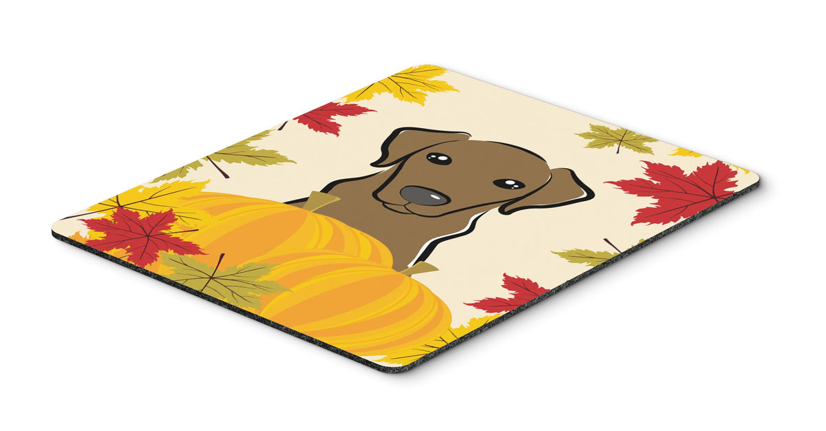 Caroline's Treasures BB2040MP Chocolate Labrador Thanksgiving Mouse Pad, Hot Pad or Trivet for Home Office Gaming Working Computers Laptop Mouse