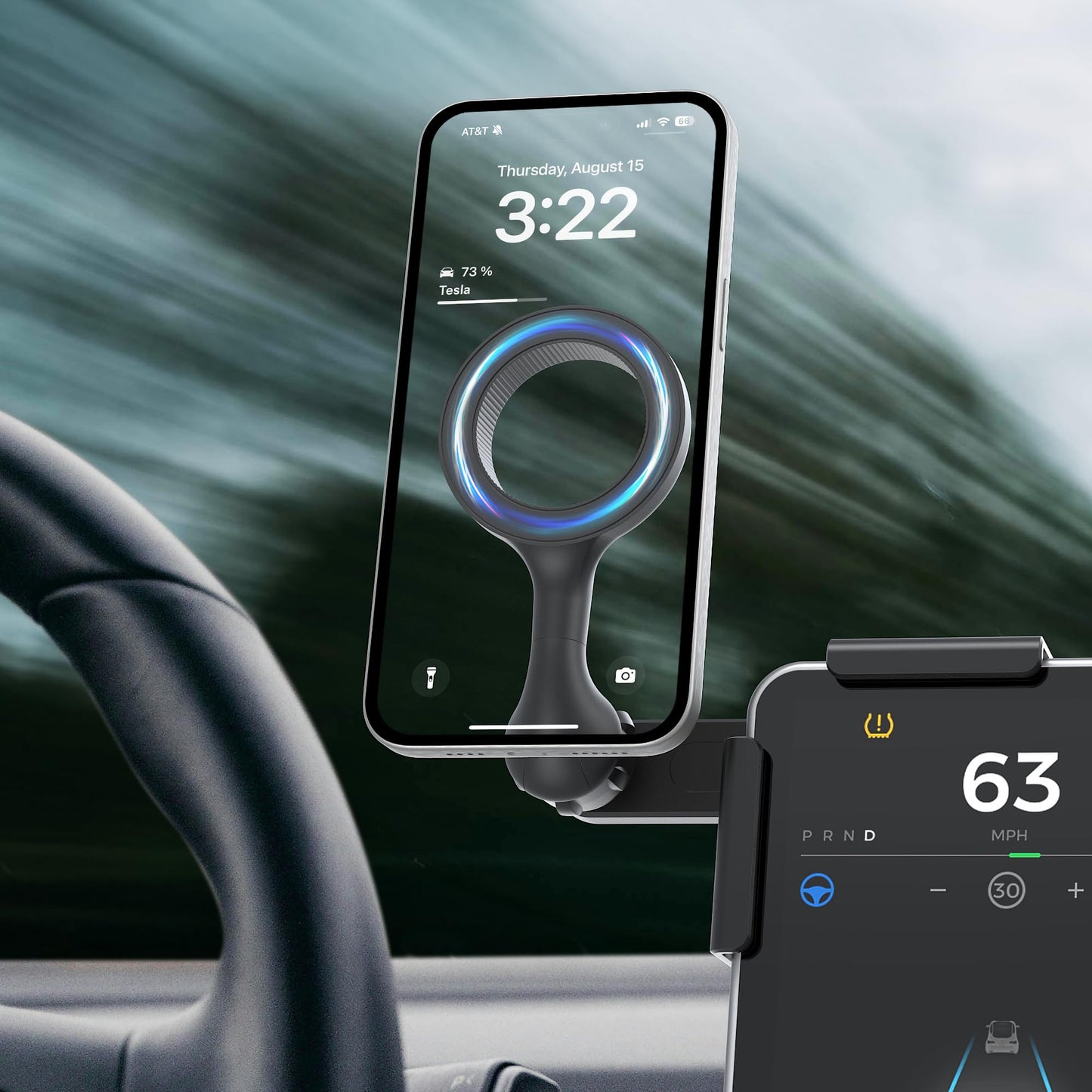 CYBERGUYS! Magnetic Phone Mount for Tesla Monitor - Tesla Model 3/Y X/S (2022) Accessories for All Cell Phones - Strong Magnetic Hold Tesla Phone