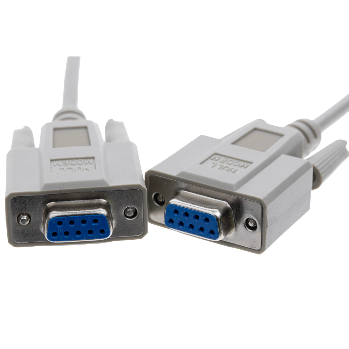 CableWholesale Null Modem Cable, DB9 Female to Female, UL Rated, 8 Conductor, Beige, 6 Feet