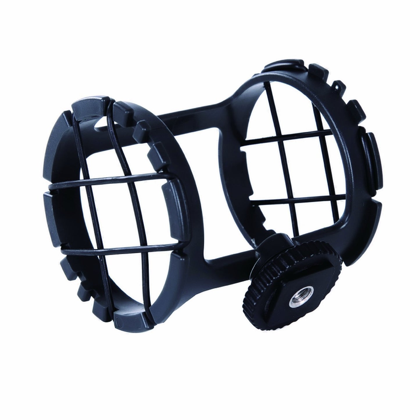 Movo SMM2 Microphone Shock Mount with Camera Cold Shoe for Shotgun Microphones 1" - 2" in Diameter (Fits The Zoom H1n)