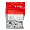 Legrand - OnQ F Keystone Connector, Recessed Keystone Coax Insert, Nickel-Plated 1GHz Keystone F-81 Coupler, Keystone Insert, White, 10 Count