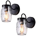 XIPUDA Sconces Wall Lighting, Retro Wall Sconces Set of Two, Black Vanity Lights Bathroom Sconces Wall Decor, Hallway Wall Sconces Farmhouse Wall Lamp