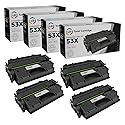 LD Products Replacement Toner Cartridge Compatible with HP 53X Q7553X High Yield (Black, 4Pk) Compatible with HP Printer LaserJet P2015, P2015d