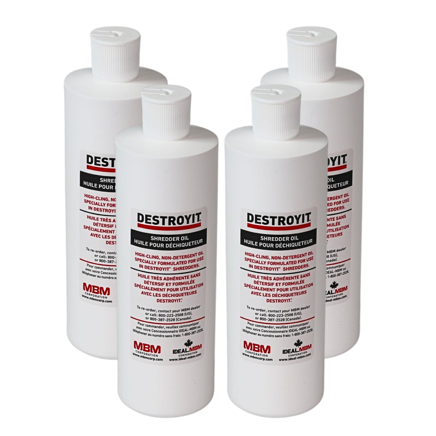 MBM Destroyit Paper Shredder Oil (4 x 1 Pint) - CED214