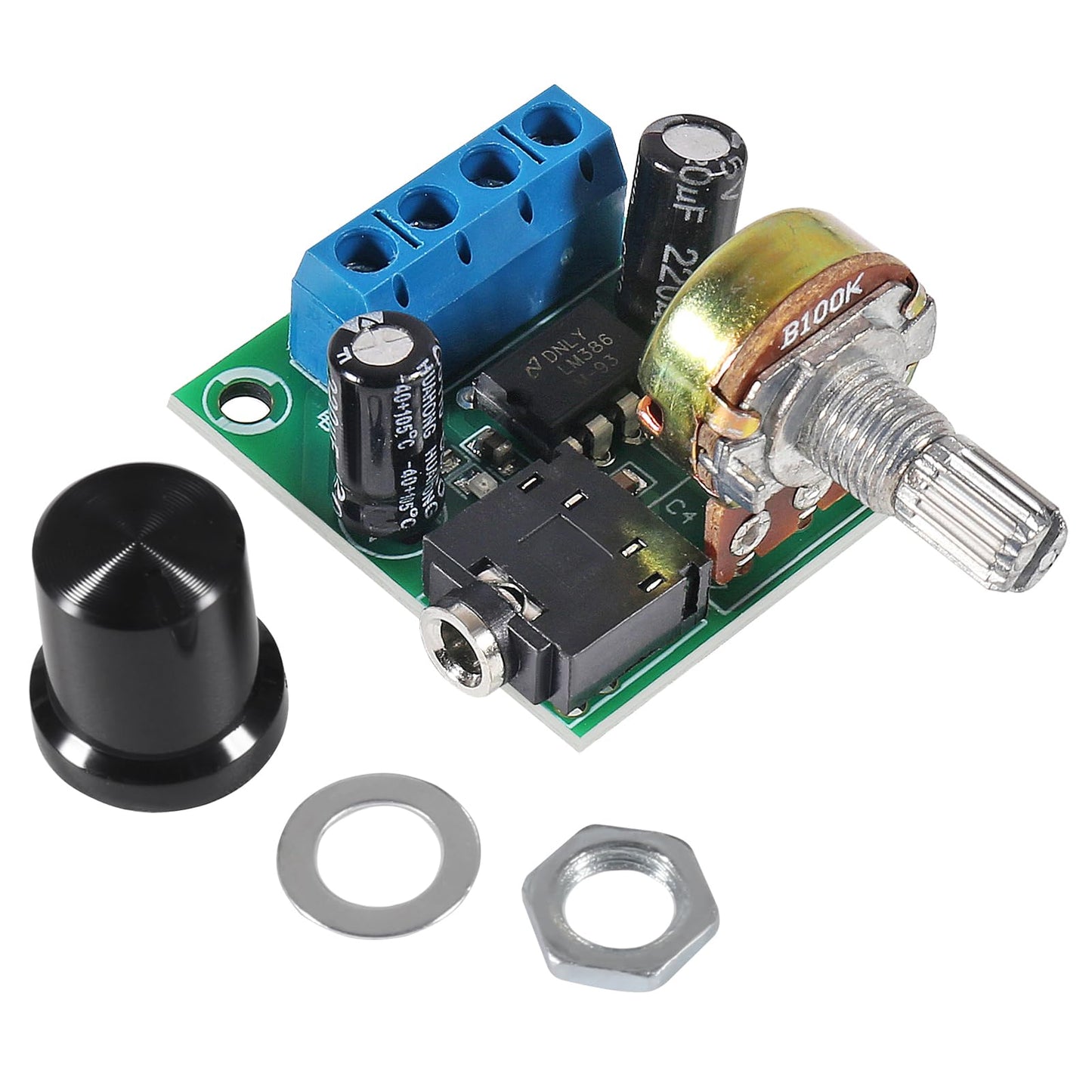 JUZITAO 6Pcs LM386 10W Mini Power Amplifier Board Audio Amplifier Module DC 3-12V Volume Adjustable Control