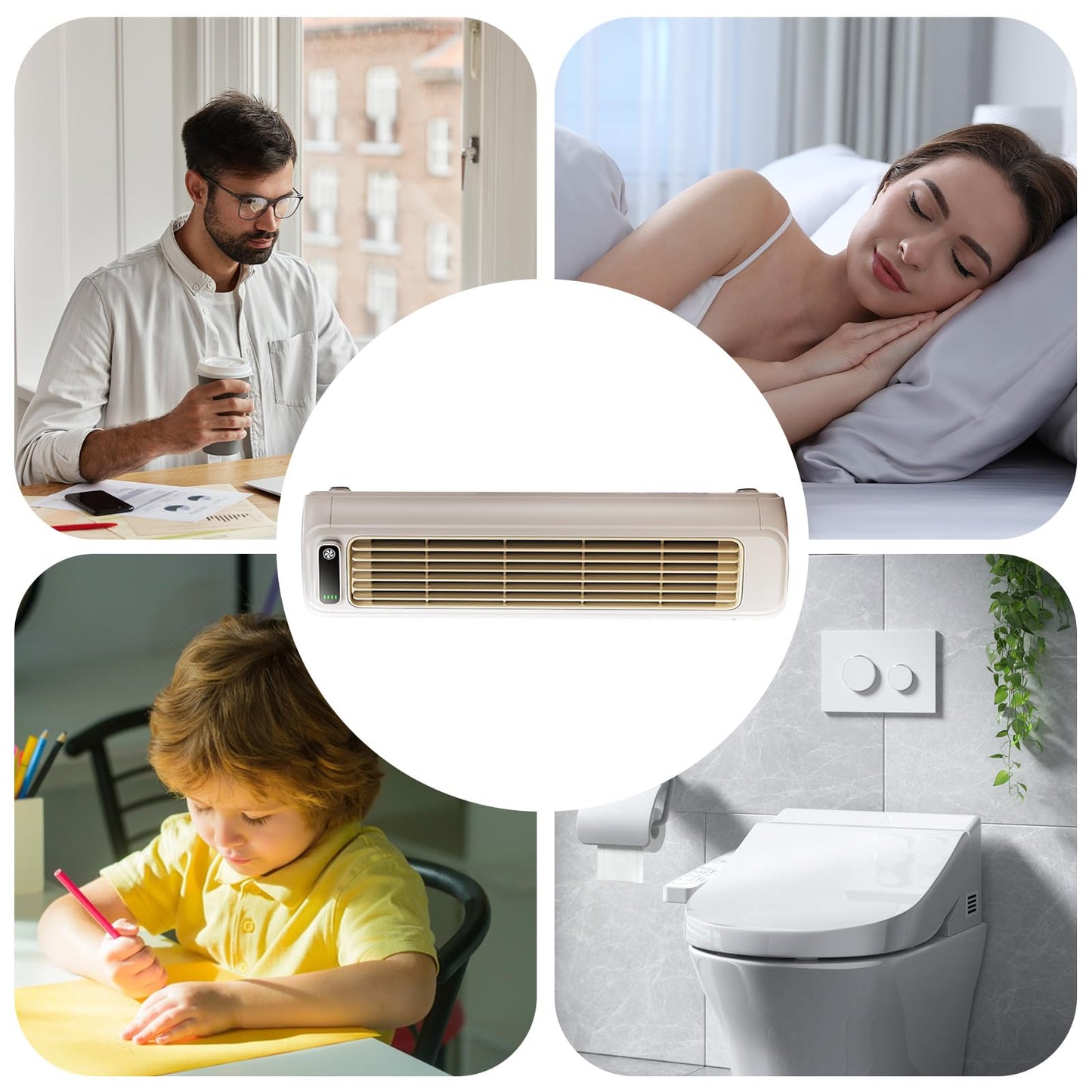 Fans That Blow Cold Air, Desktop Portable Tower Fan, 3 Modes Adjustable AC Personal Air Cooler Lightweight and Easy to Carry, Small Desk Fan for Home