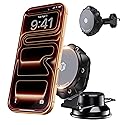 ToughTested MagTough 3-in-1 MagSafe Car Mount - Heavy Duty Magnetic Phone Holder for Truck, Dashboard, Windshield & Vent - 360 Rotation Foldable