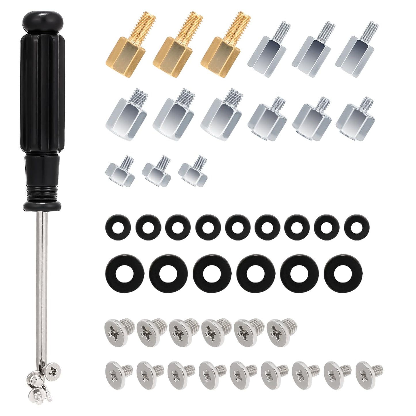 46PCS NVME M.2 SSD Mounting Screws M.2 SSD Screw Kit for Asus Gigabyte ASRock Msi Motherboards