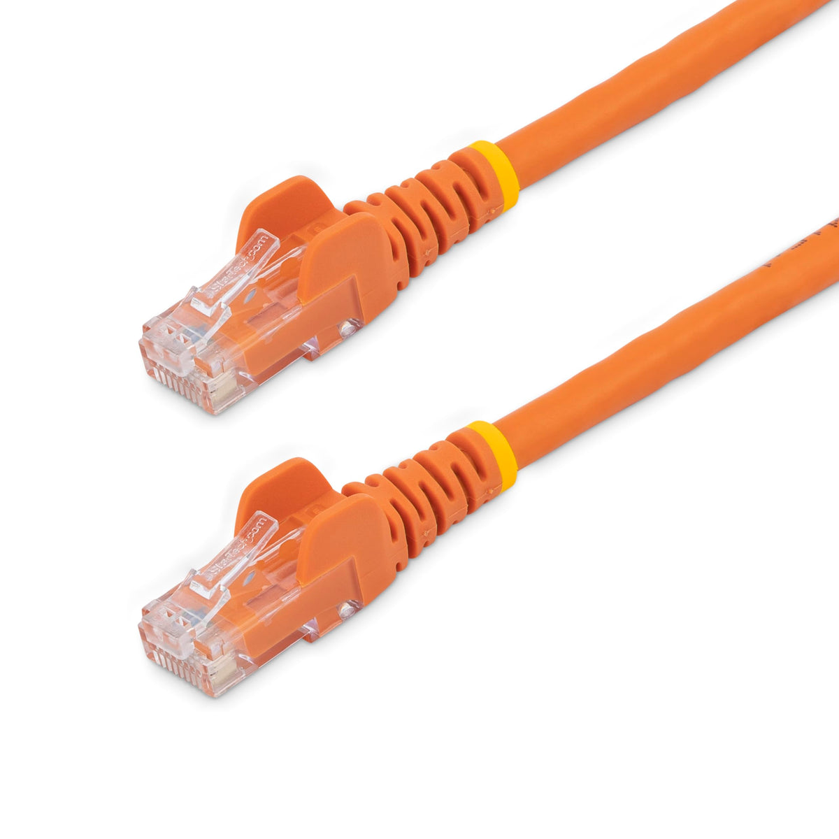 StarTech 75ft CAT6 Ethernet Cable - Orange CAT 6 Gigabit Ethernet, 100W PoE RJ45 Network/Patch Cord Snagless, Strain Relief