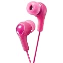 JVC Gumy in Ear Earbud Headphones, Powerful Sound, Comfortable and Secure Fit, Silicone Ear Pieces S/M/L - HAFX7P Pink, 1 Count (Pack of 1)