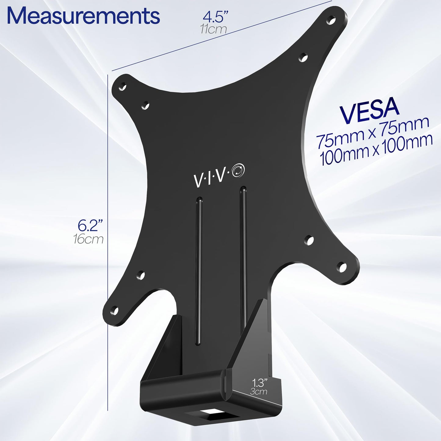 VIVO Quick Attach VESA Adapter Designed for HP Monitors 27er, 27es, 27ea, 25er, 25es, 24ea, 24es, 23er, 23es, 22er, 22es, 22f, 23f, 24f, 25f, 27f