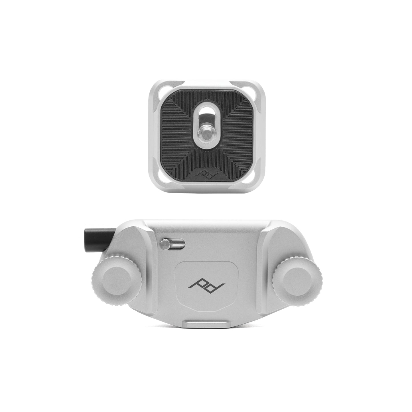 Peak Design Capture Camera Clip V3, Silver with Plate, Holds DSLR, Compact and Point and Shoot Bodies, Secure, Stable and Accessible, Attaches