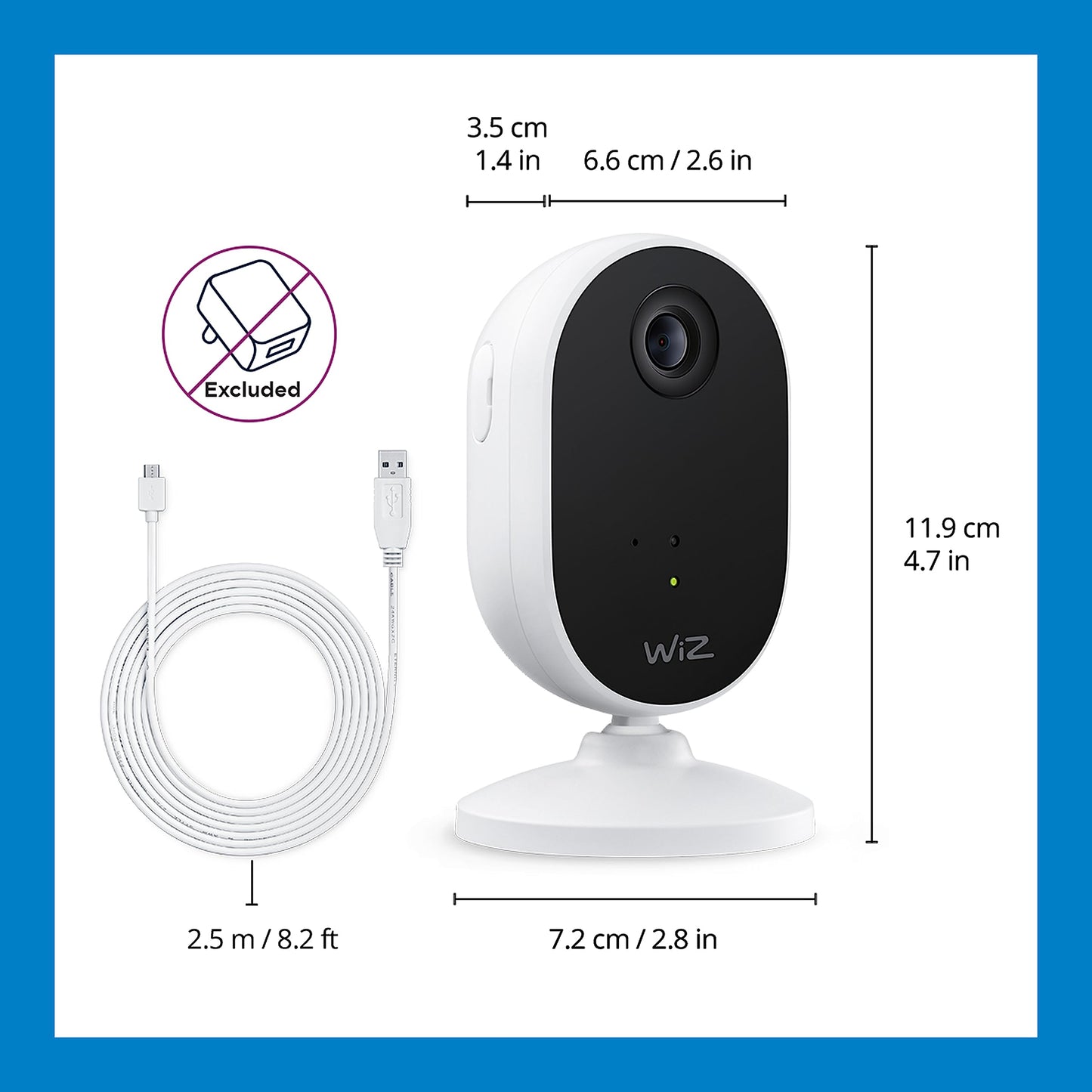 WiZ Home Monitoring Starter Kit Includes Indoor Security Camera, 1080p HD Video with Motion Detection and Full-Duplex Audio + 60W A19 Color LED Smart