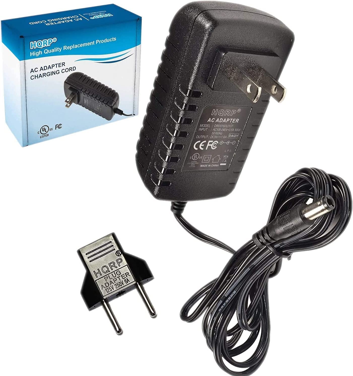 HQRP AC Adapter Compatible with Brother P-Touch AD-24 / AD-24ES PT-H110 Handheld Labeling Machine Power Supply Plus Euro Plug