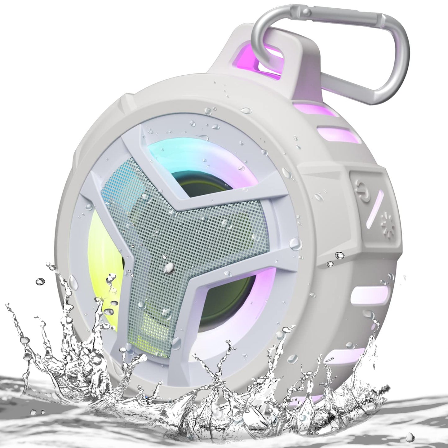 EBODA Bluetooth Shower Speaker, IPX7 Waterproof Portable Wireless Small Speakers, Floating, 2000mAh with Light for Home, Pool, Beach, Boat, Kayak