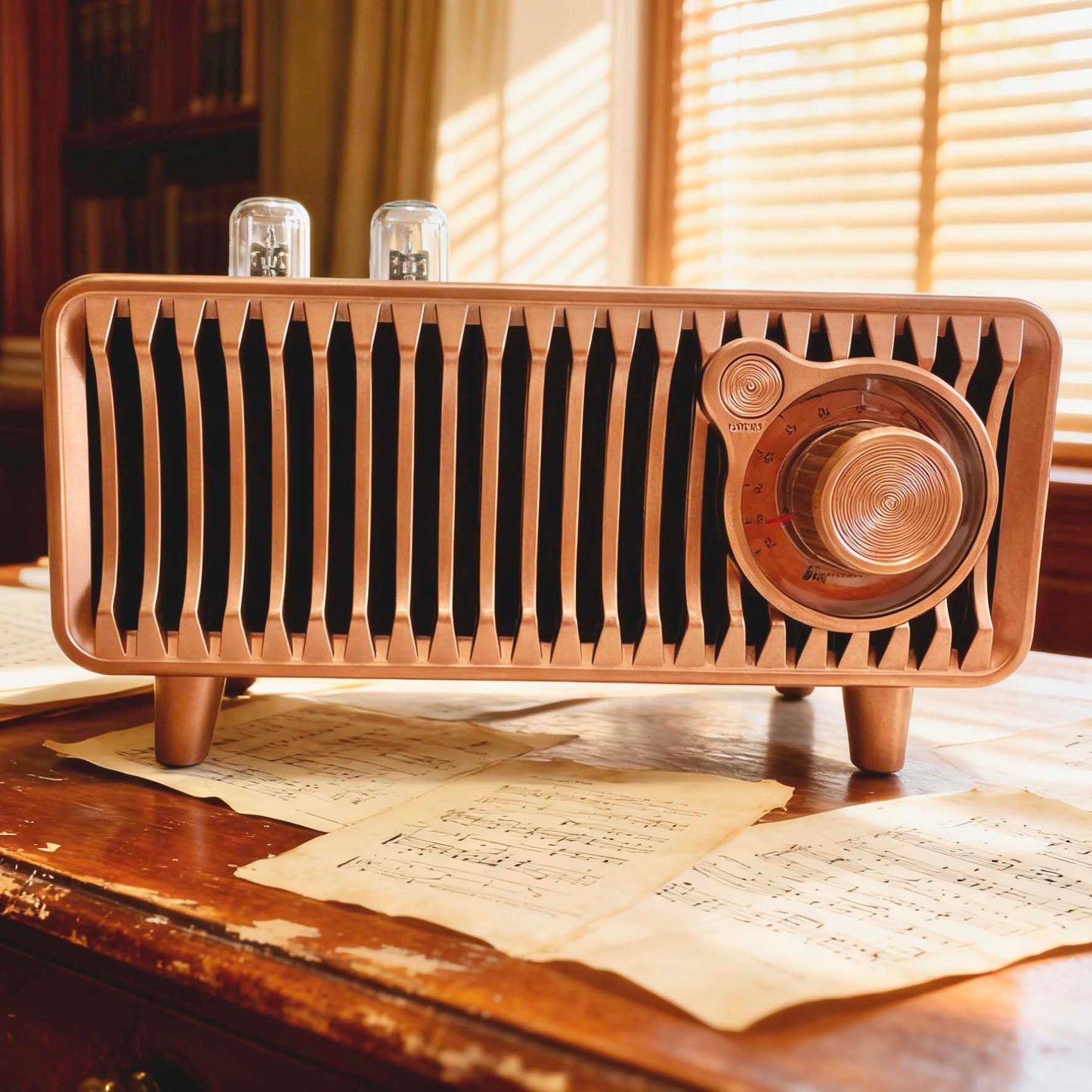 YIONGTAF Retro Portable Rechargeable FM Radio Bluetooth Speaker with Dual Speaker Stereo, AUX/USB/TF/MP3 Player, TWS Connection Supported - Ideal