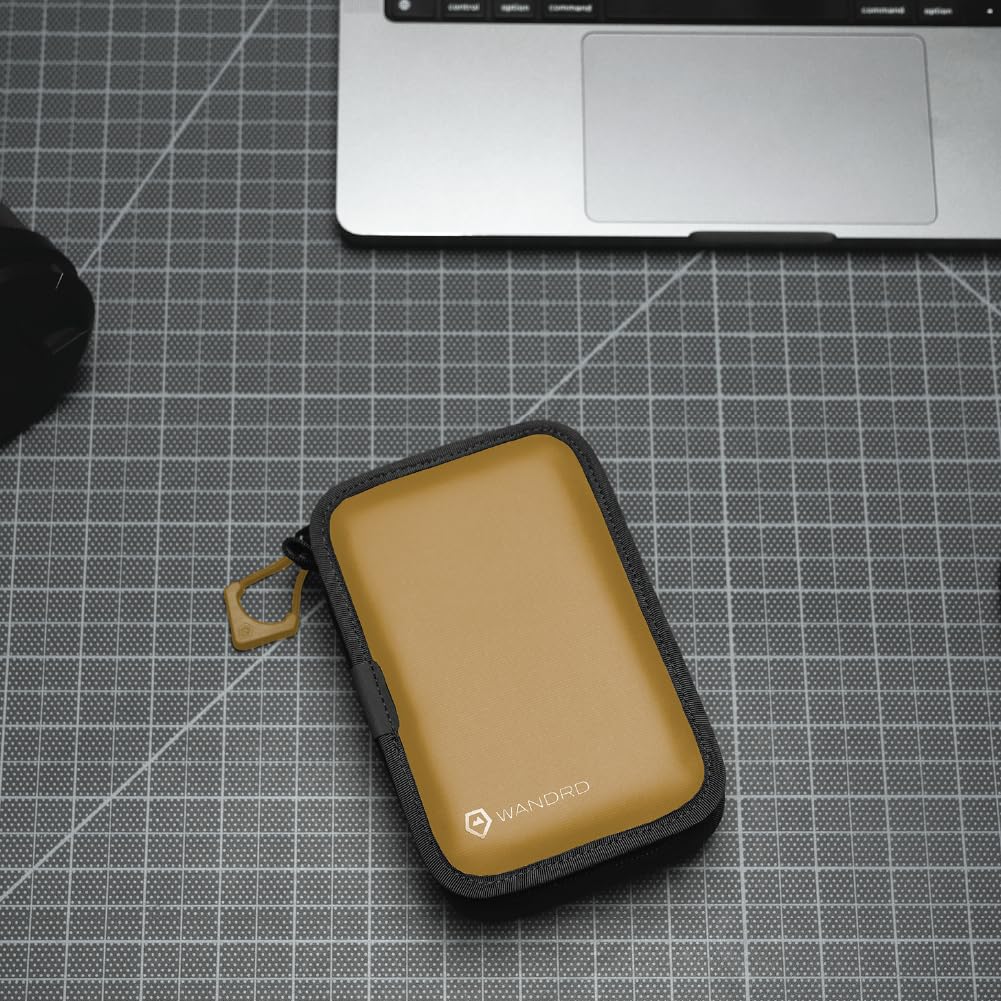WANDRD Memory Card Case - Durable SD, Micro SD Card Holder for Creators | Camera Accessories & Electronics Organizer for Travel (Dallol Yellow)