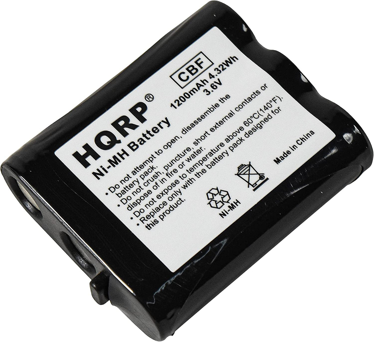 HQRP 2- Pack Phone Battery Compatible with Panasonic KX-TG2740, KX-TG2740S, KX-TG2750S, KX-TG2770, KX-TG2770S, KX-TG2970, KX-TGA290