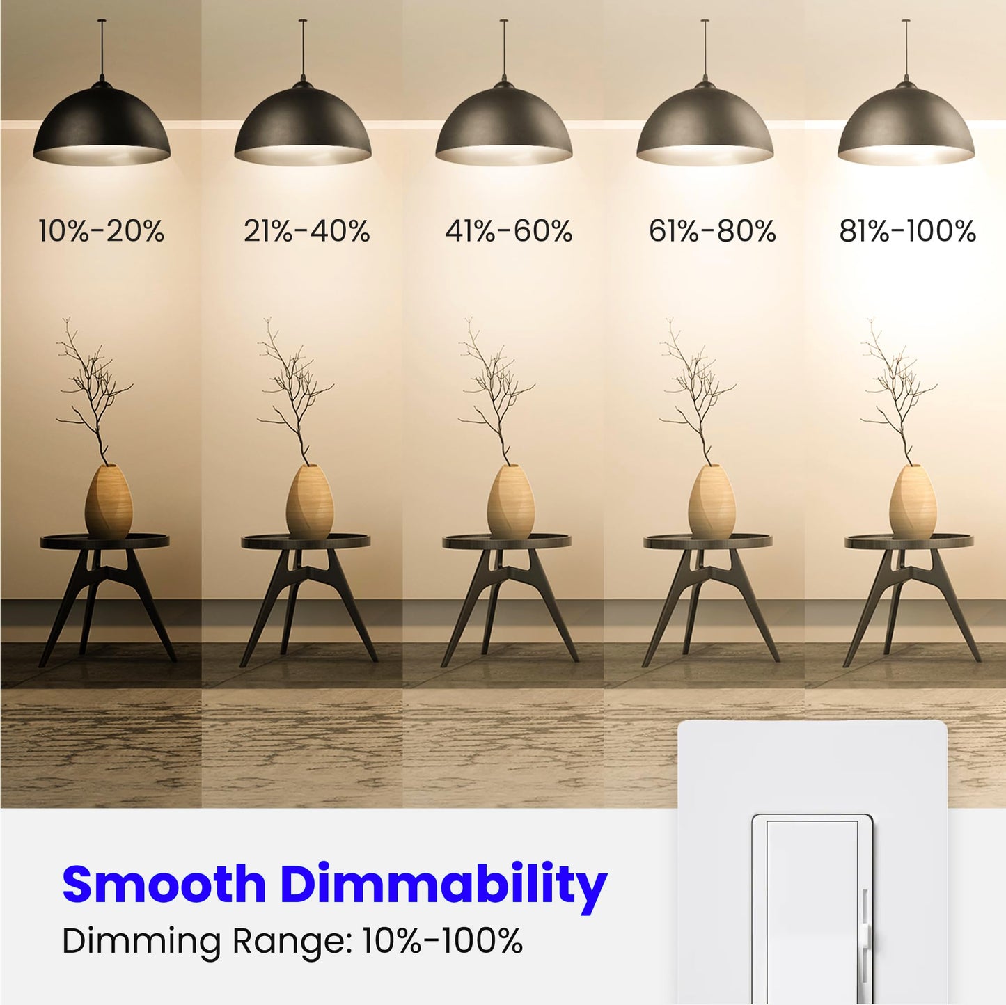 Feit Electric A19 LED Light Bulbs - 60W Eq, Dimmable, Soft White - 8 Pack