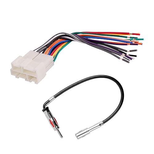 RDBS Radio Wire Harness with Antenna Adapter Fit for 1988-2005 Chevy GM Vehicles Connect an Aftermarket Stereo Receiver and Compatible with 1988-up GM