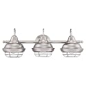 Designers Impressions Charleston Satin Nickel 3 Light Wall Sconce/Bathroom Fixture: 10012