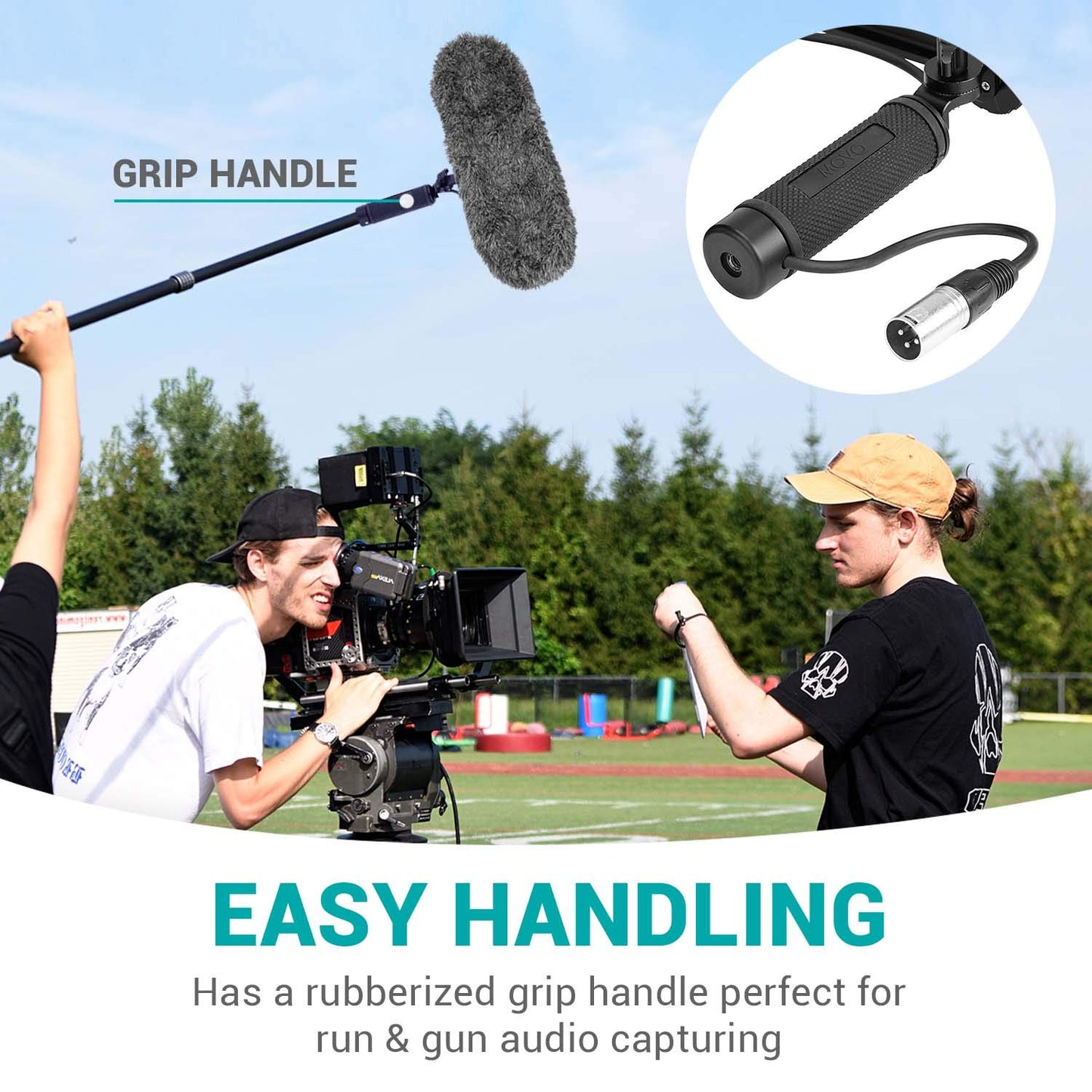 Movo BWS1000 Blimp Wind & Vibration Protection System for Shotgun Microphones - Features 12-point Internal Shockmount, Integrated XLR Cable, Furry