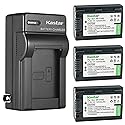 Kastar 3-Pack Battery and AC Wall Charger Replacement for Sony DCR-DVD508, DCR-DVD510, DCR-DVD602, DCR-DVD605, DCR-DVD608, DCR-DVD610, DCR-DVD650