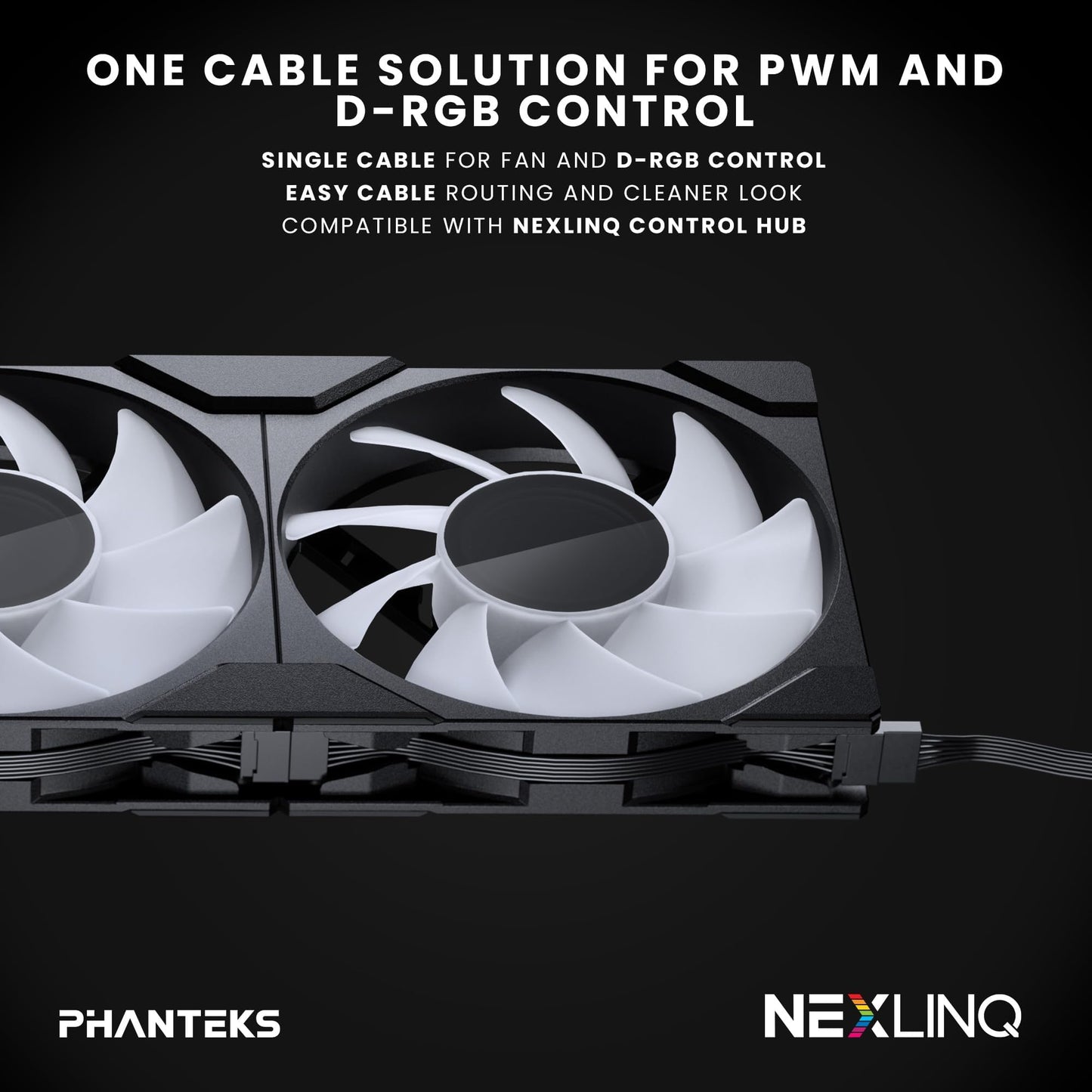 Phanteks M25-120 Gen2 Reversed Blade Triple Pack, 3X 120mm ARGB High Performance Cooling Fans, Daisy-Chain Unified Fan Frame, Infinity Mirror hub