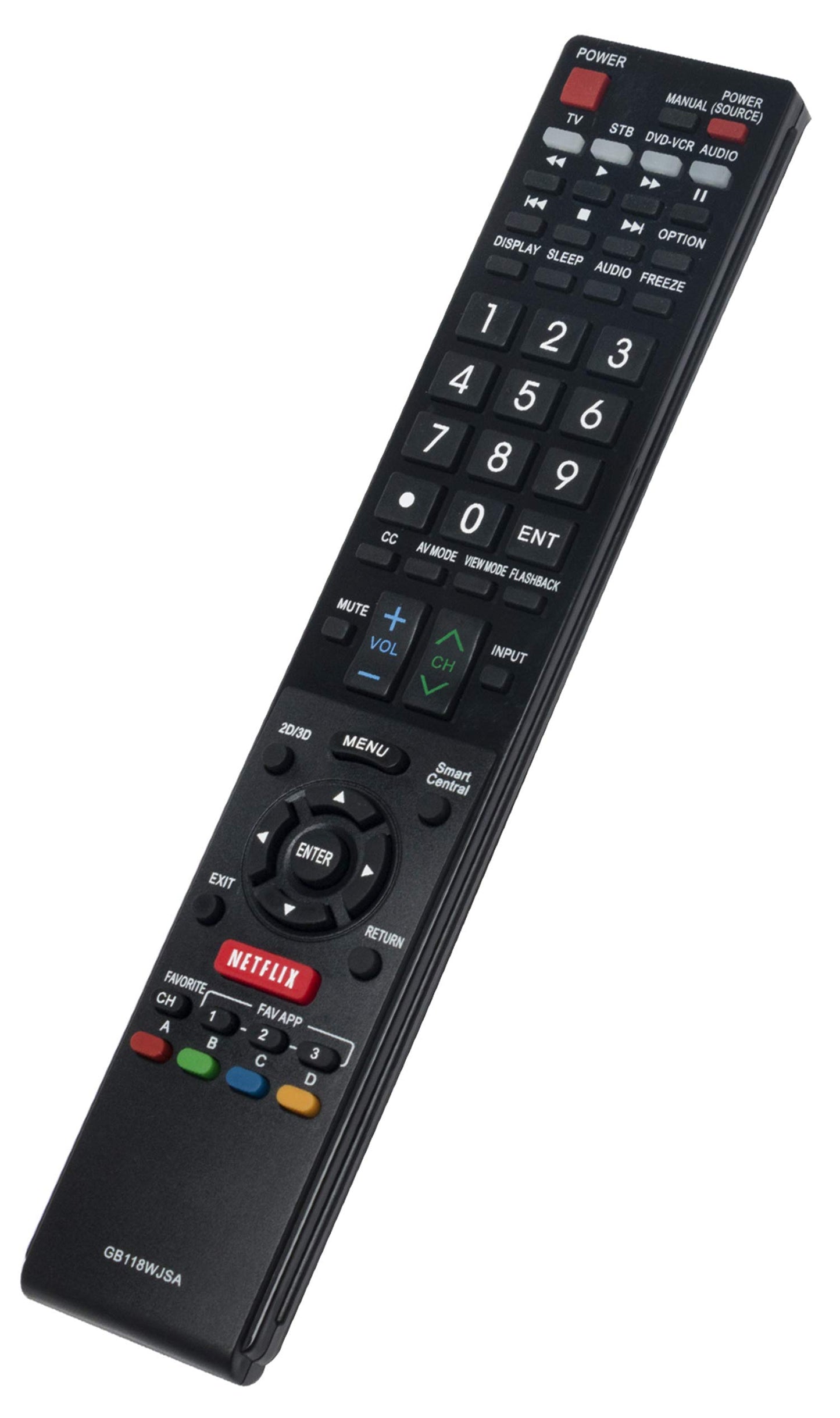 RRMCGB118WJSA GB118WJSA Replaced Remote fit for Sharp TV LC-60SQ17U LC60TQ15U LC-60TQ15U LC60UD27U LC70UD27U LC-70UD27U LC-70UQ17U LC-80UQ17U Subs