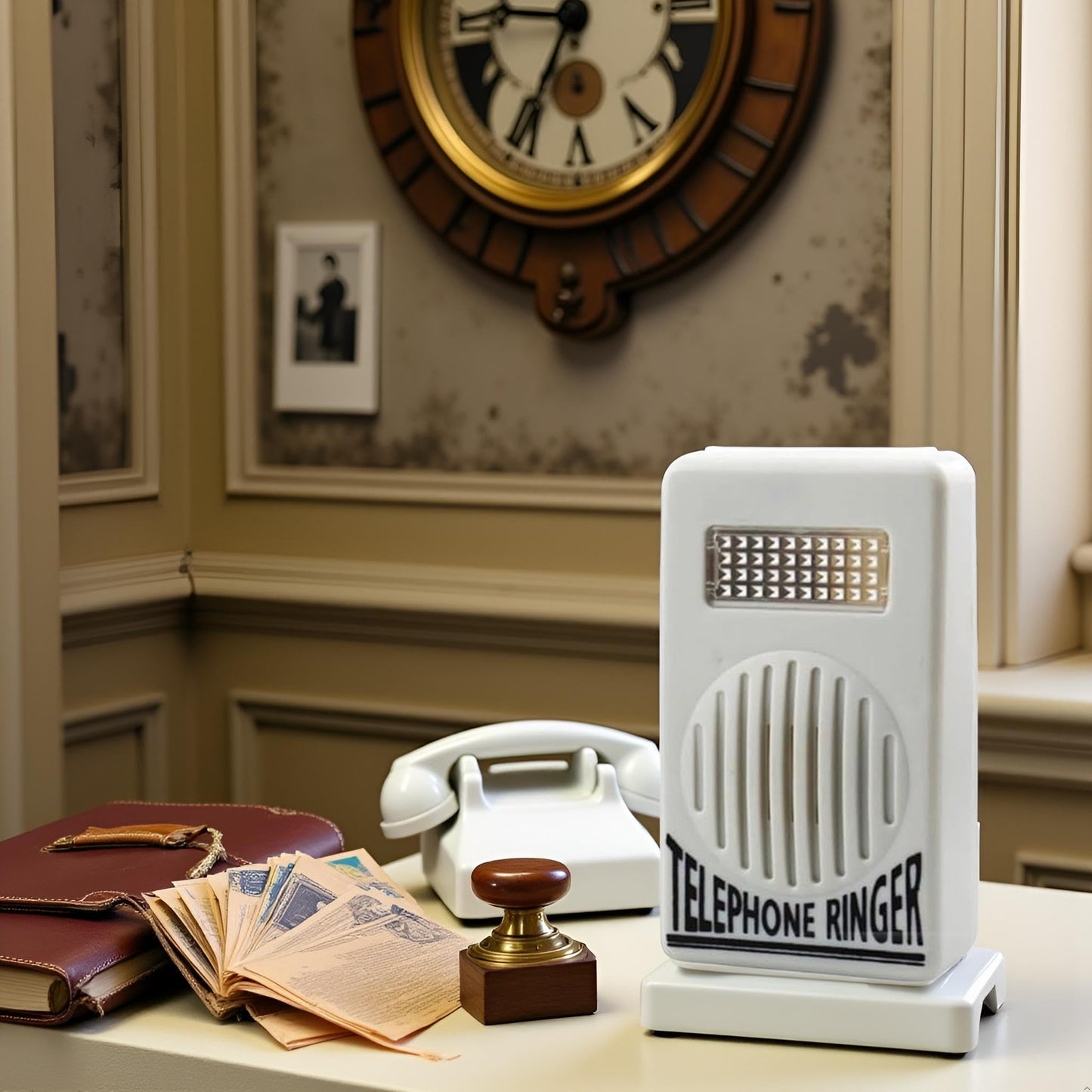 1Pc White Telephone Ringer Amplifier Bell Extra-Loud Telephone/Phone Ringer Use Safety Small in Size and Light in Weight,Telephones
