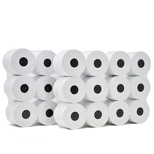 (36 Rolls) Adding Machine/Calculator Roll, 2-1/4" x 150 ft, White Printing Calculator Tape