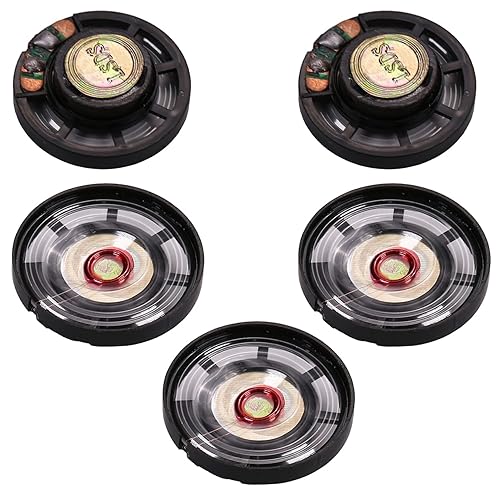 Fielect 5Pcs DIY Magnetic Speaker 0.25W 8 Ohm 29mm Diameter Round Shape Replacement Loudspeaker