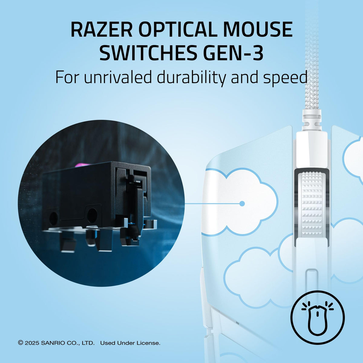 Razer Cobra Wired Gaming Mouse, 58g Lightweight, Cinnamoroll Edition