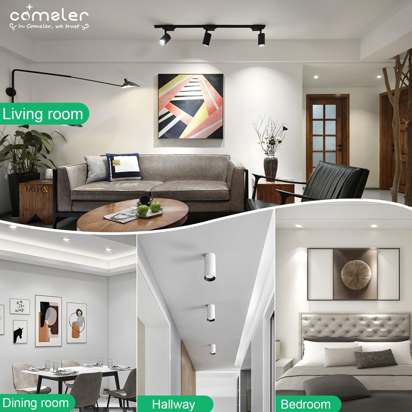 comzler GU10 LED Light Bulbs 50W Halogen Equivalent 5000K Daylight