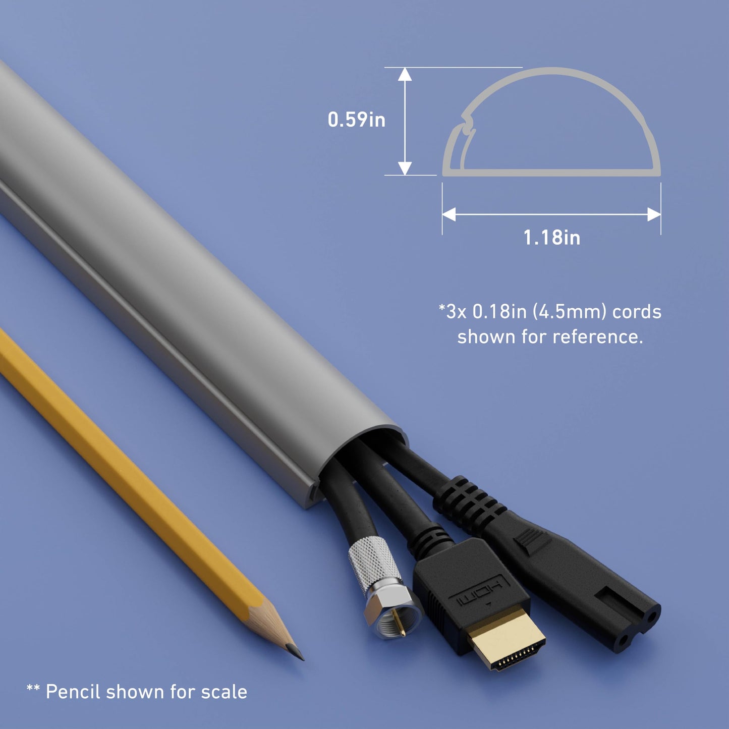 D-Line 157in Cord Cover Kit, Self-Adhesive Wire Hiders, Cable Raceway to Hide Wires on Wall, Electrical Cable Management - 10x 15.7 Lengths & 19