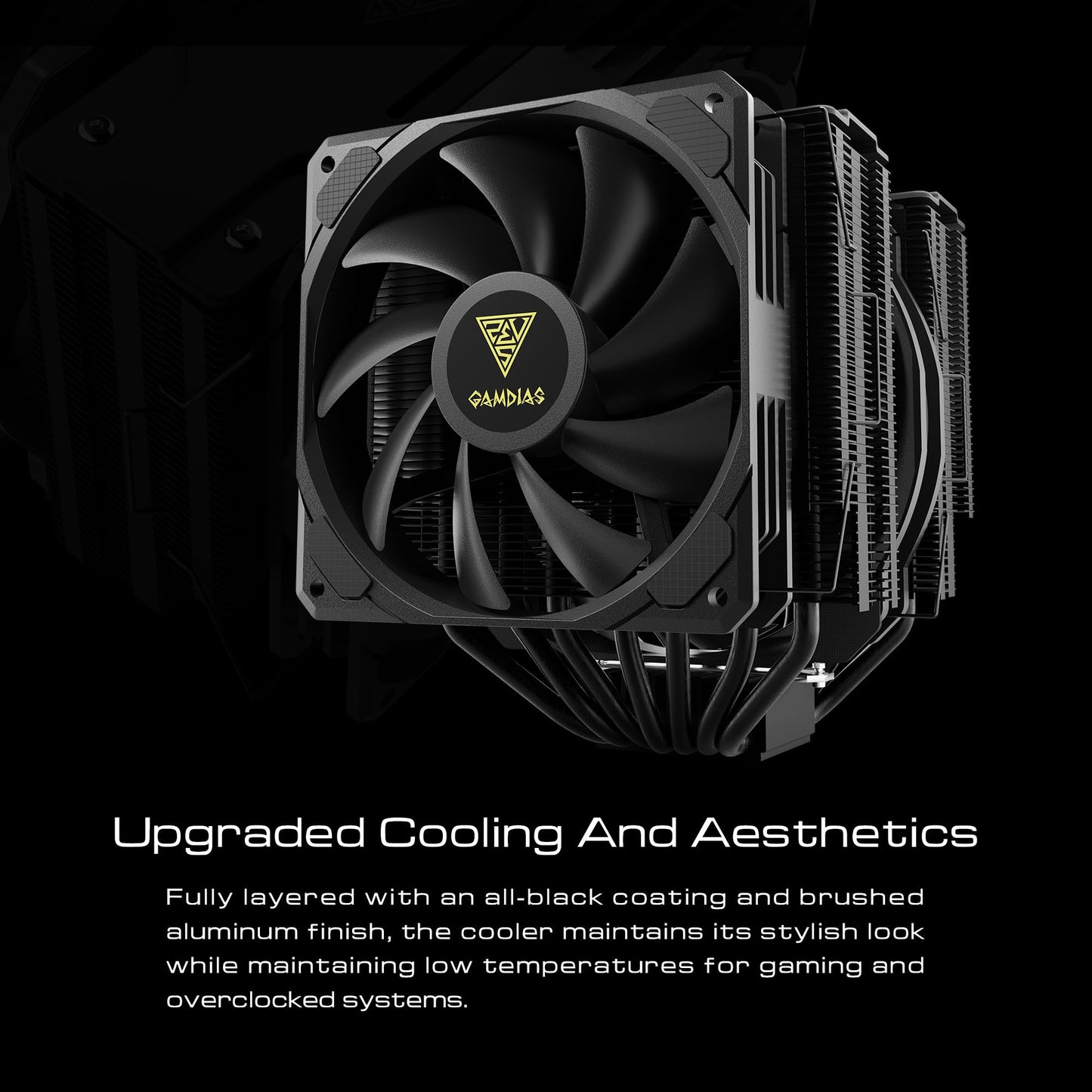 GAMDIAS BOREAS P1-720 Dual Tower Computer CPU Air Cooler, 2x High-Airflow PWM Fans (120/135mm with 68.7/84.2 CFM), Performance Heatsink w/ 7